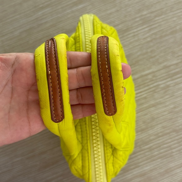 MZ Wallace Micro Sutton Tote Neon Yellow Quilted Mini Tote -Read- - Picture 9 of 16